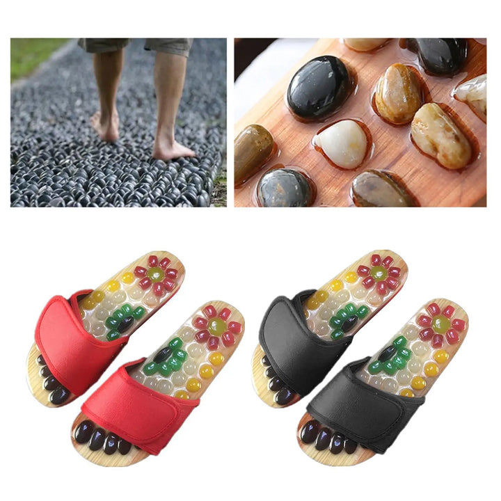 Acupressure Massage Sandals with Natural , Reflexology Sandals for Foot Acupoint Massage and Fatigue Relief