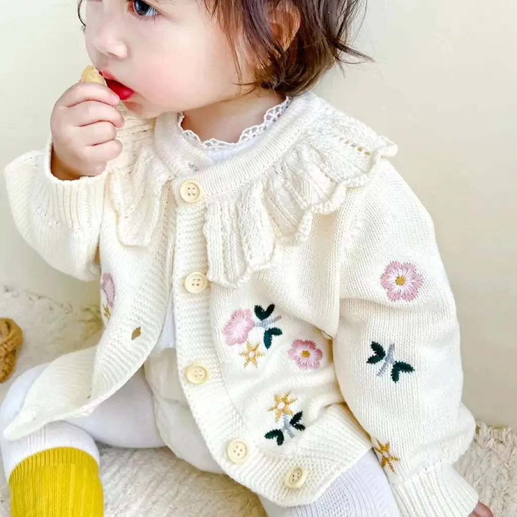 Infant and Newborn Girls' Cardigan Sweater Spring/Autumn Knitwear Coat, Outgoing Baby Clothing