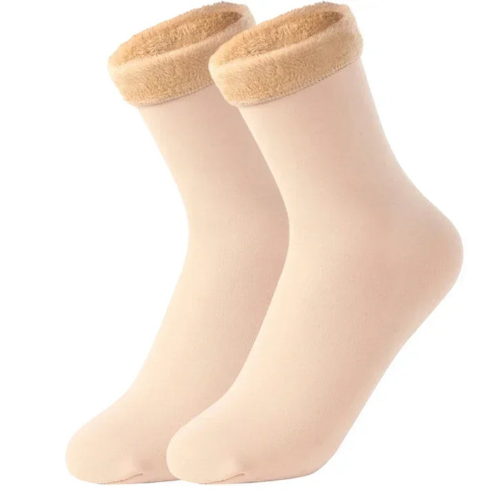 Winter Warm Women Socks Soft Thicken Thermal Plush Socks Solid Color Velvet Wool Snow Boots Floor Socks Home Sleeping Sock