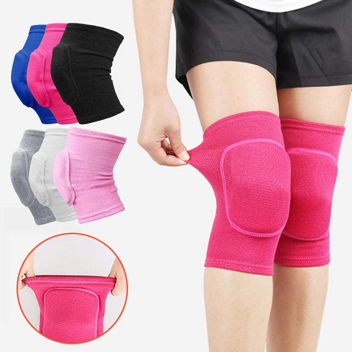 2pcs Sports Compression Knee Pads Elastic Knee Protector Thickened Sponge Knee Brace Support for Dancing Workout Training