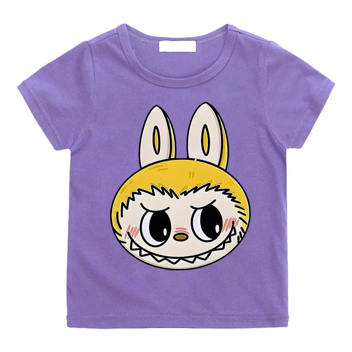 Labubu Rabbit Summer T-Shirt – Cute Cartoon Holiday Top for Boys & Girls