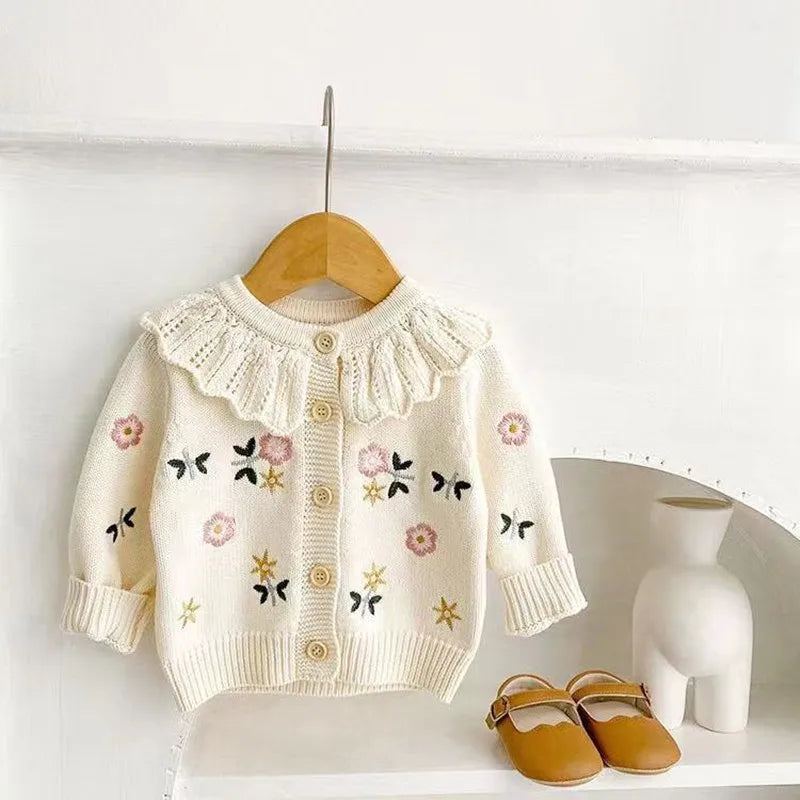 Infant and Newborn Girls' Cardigan Sweater Spring/Autumn Knitwear Coat, Outgoing Baby Clothing