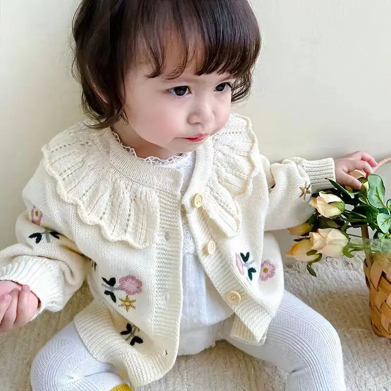 Infant and Newborn Girls' Cardigan Sweater Spring/Autumn Knitwear Coat, Outgoing Baby Clothing