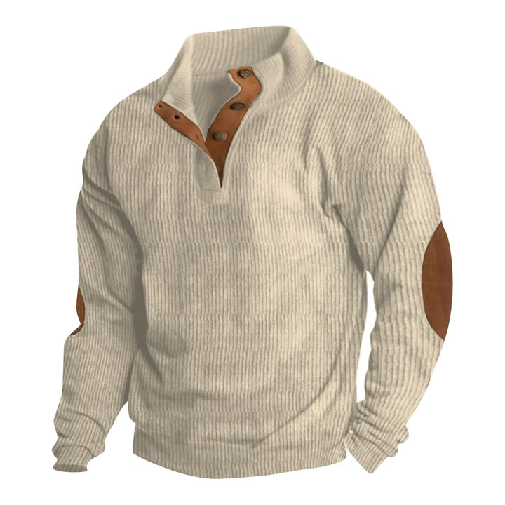 Men's Versatile Standing Collar Sweatshirt - Long-Sleeve Pullover for Spring & Autumn