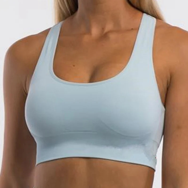 Pericic Seamless Backless Bra - Women's Wireless Cropped Tank Top, Ideal for Jogging, Sports, and Everyday Wear