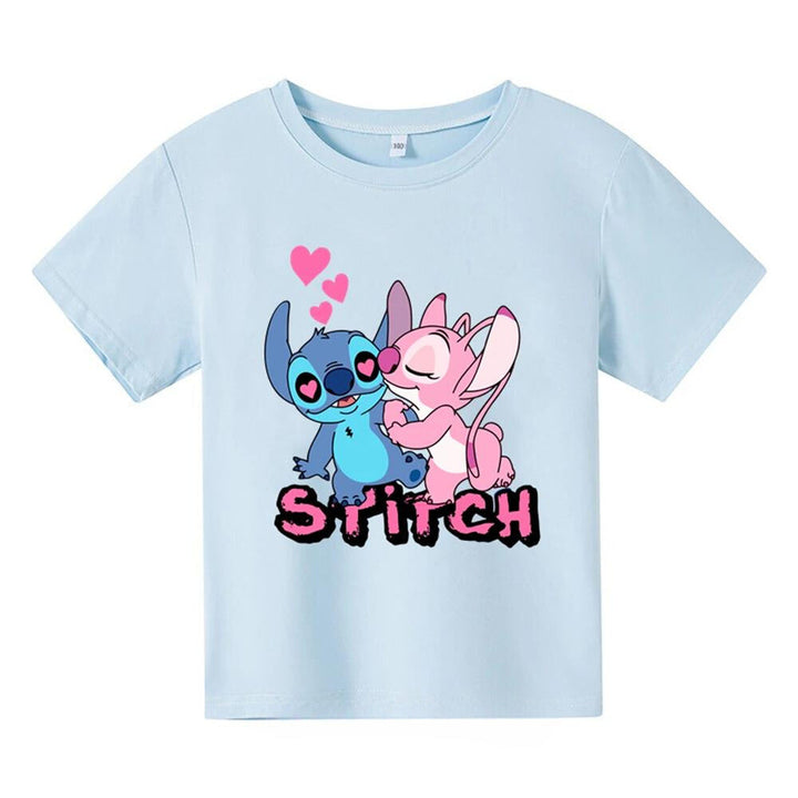 Lilo & Stitch T-shirt For Kids Anime Summer Fashion Children's Cartoon