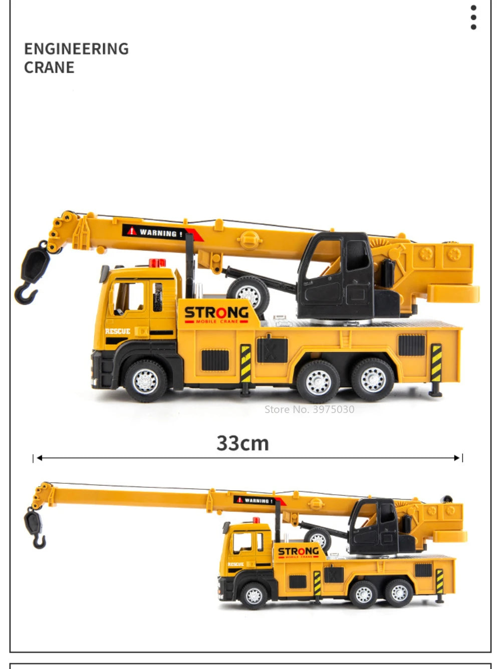 Crane Truck Alloy Car Model Diecast Metal Toy Simulation Engineering Vehicles with Sound and Light Model for Children Gifts