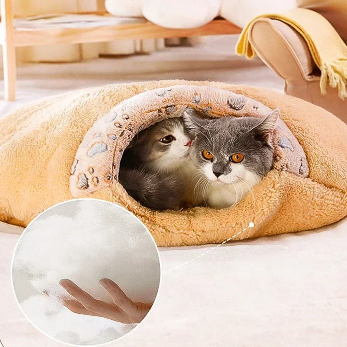 Cat Sleeping Bag Thickened , Soft Dual Use Pet Nest, Dog House, Warm Bedding Cave, Washable Cat Mat, Puppy and Supplies Kitten