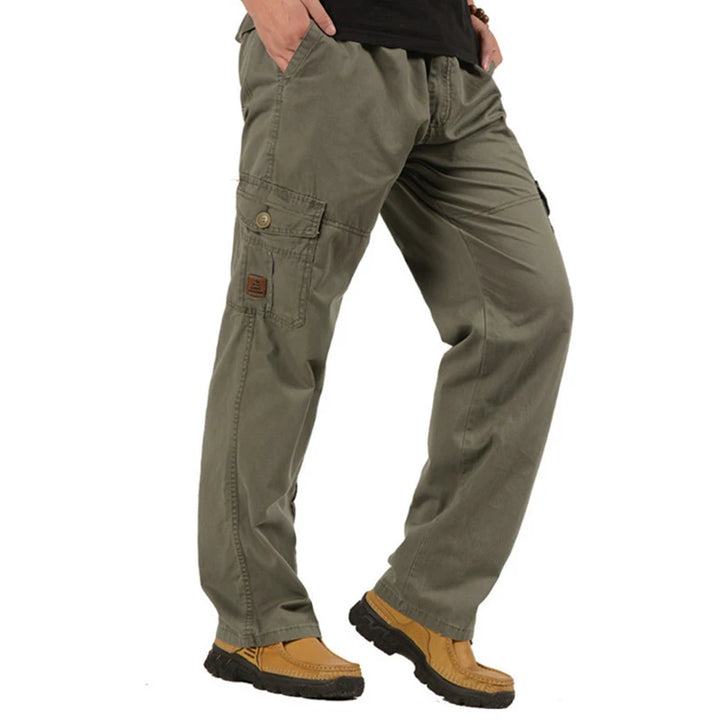 Men’s Plus Size 6XL Cargo Pants - Military Style Joggers for Sports & Casual Wear