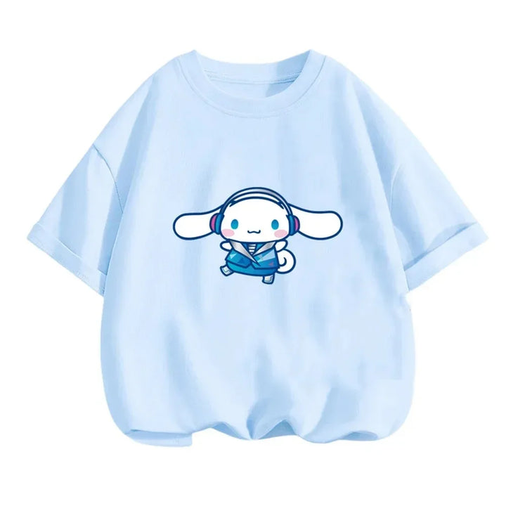 T-Shirt Sanrio Cartoon Short-Sleeve for Boys & Girls (Summer)