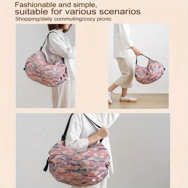 Large Foldable Shopping Bag  Eco-Friendly, Waterproof, Reusable Handbag for Travel & Storage