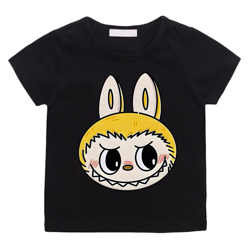 Labubu Rabbit Summer T-Shirt – Cute Cartoon Holiday Top for Boys & Girls