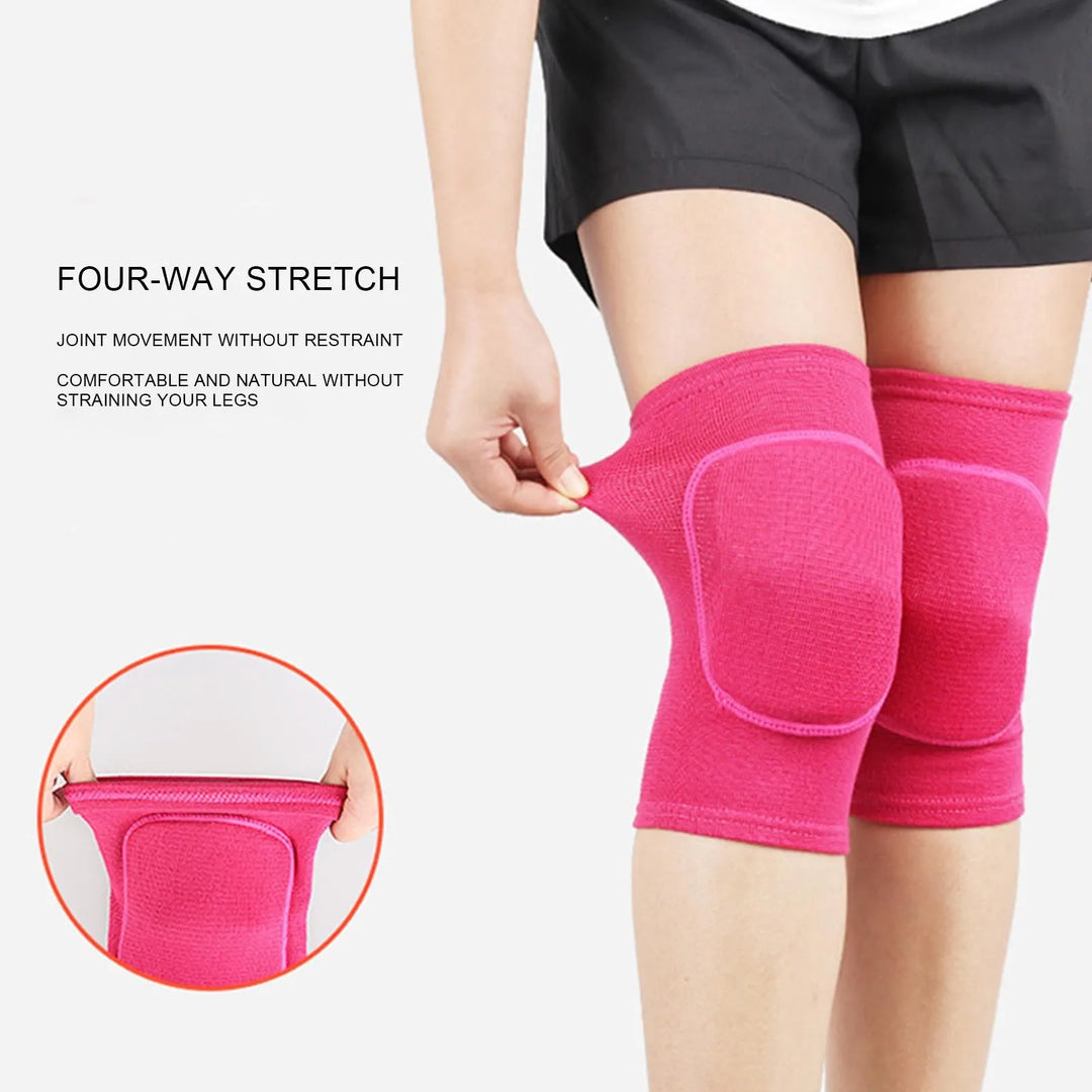 2pcs Sports Compression Knee Pads Elastic Knee Protector Thickened Sponge Knee Brace Support for Dancing Workout Training