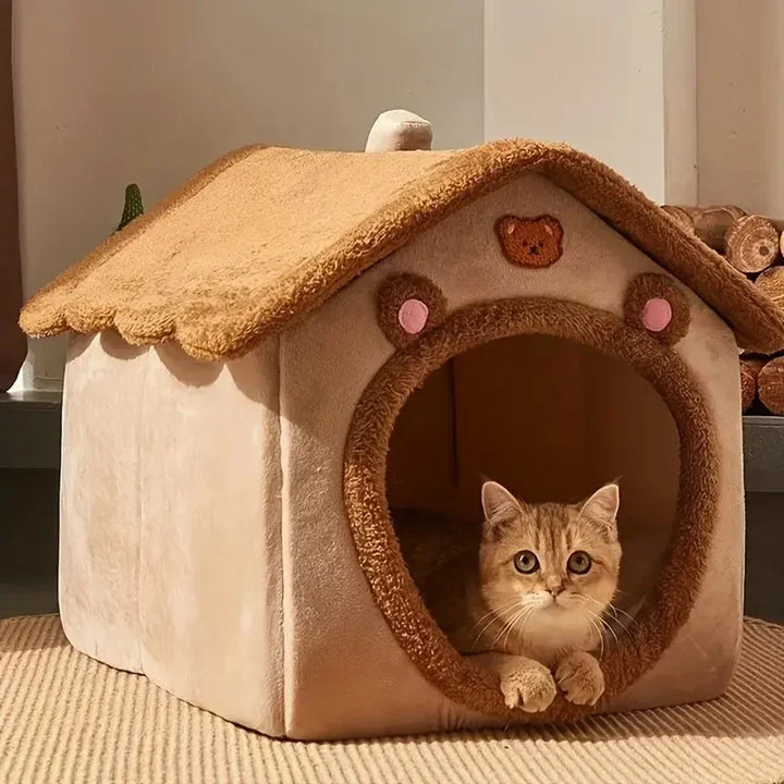 Popular Four Seasons Universal Cat and Dog Nest House - Removable and Washable Small Dog Teddy Pet Bedding Supplies