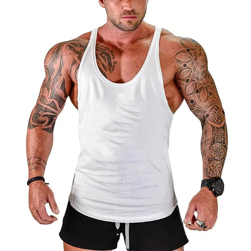 Men's Gym Tank Top - Workout Bodybuilding Singlet for Fitness & Sports