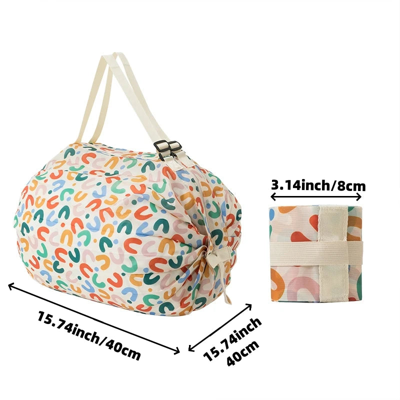 Large Foldable Shopping Bag  Eco-Friendly, Waterproof, Reusable Handbag for Travel & Storage