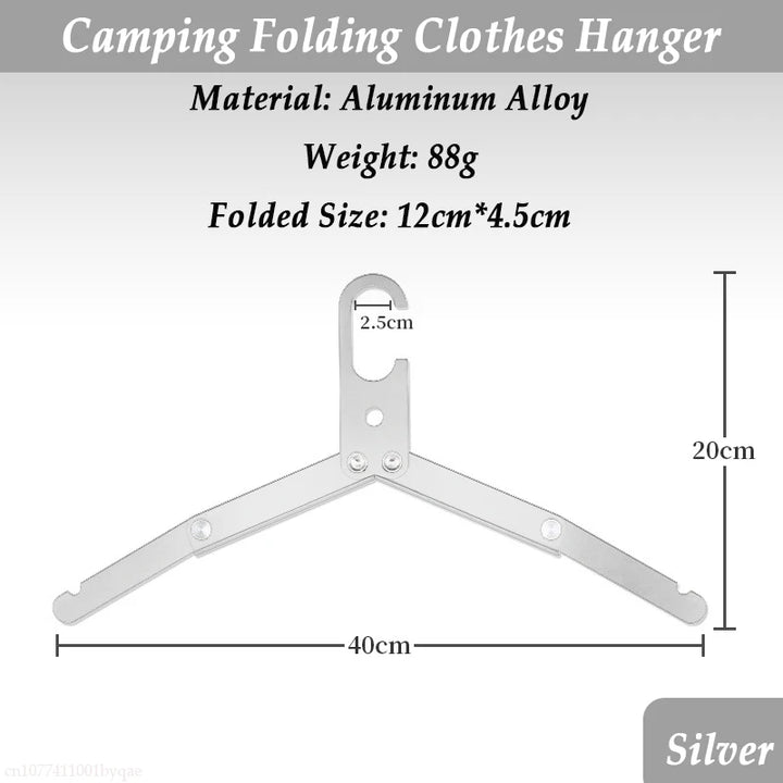 Folding Clothes Hanger – Portable Travel & Camping Drying Rack with Hooks