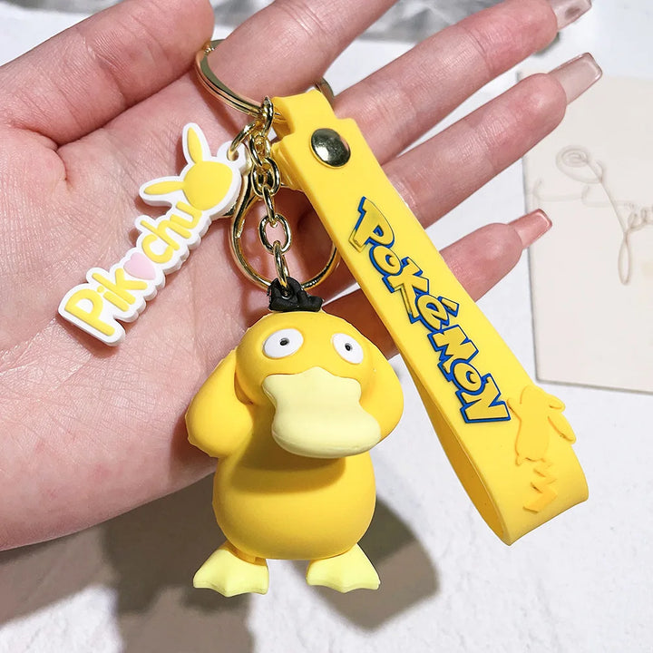 Pokémon Keychain - Pikachu, Psyduck & Charizard PVC Bag Accessories for Kids