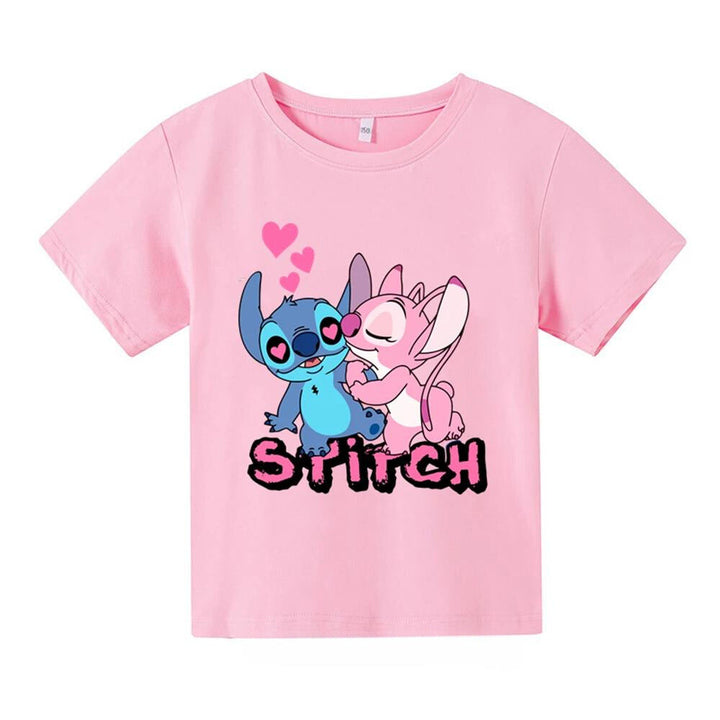 Lilo & Stitch T-shirt For Kids Anime Summer Fashion Children's Cartoon